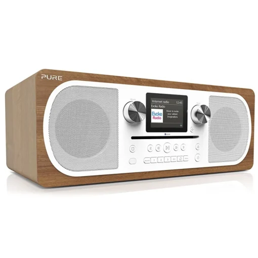 Pure - Evoke C-F6 - Walnut - Stereo All-in-One Music System with Bluetooth - High Quality Digital Radio - Avvenice^ Audio