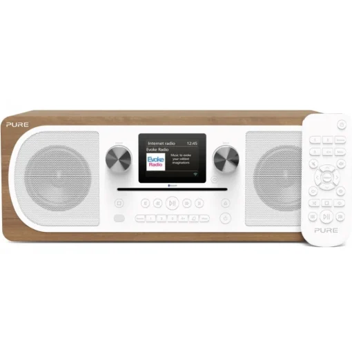 Pure - Evoke C-F6 - Walnut - Stereo All-in-One Music System with Bluetooth - High Quality Digital Radio - Avvenice^ Audio