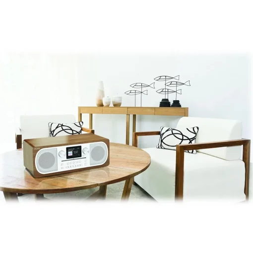 Pure - Evoke C-F6 - Walnut - Stereo All-in-One Music System with Bluetooth - High Quality Digital Radio - Avvenice^ Audio
