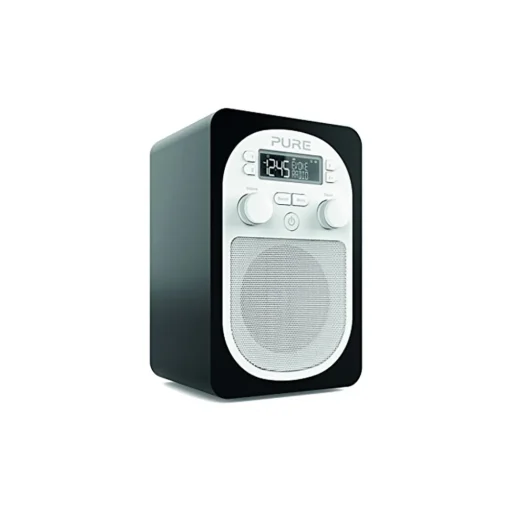 Pure - Evoke D1 - Black - Compact, Portable DAB Digital Radio with FM - High Quality Digital Radio - Avvenice