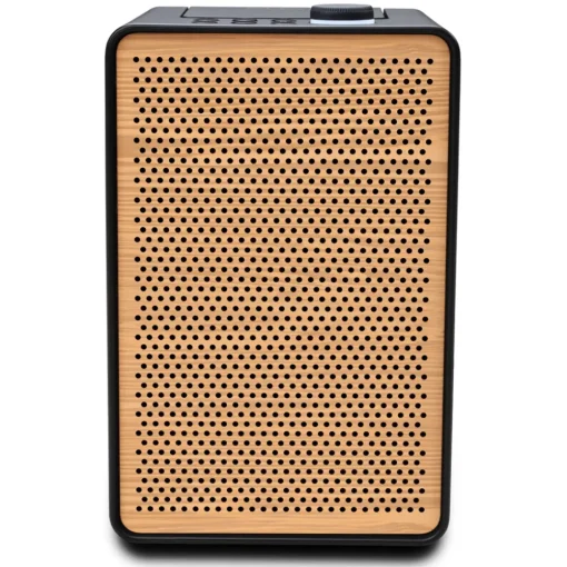 Pure - Evoke Spot - Coffee Black with Cherry Wood Grill - Wood Edition Compact Music System - High Quality Digital Radio - Avvenice^ Audio