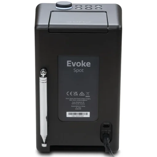 Pure - Evoke Spot - Coffee Black with Cherry Wood Grill - Wood Edition Compact Music System - High Quality Digital Radio - Avvenice^ Audio