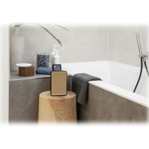 Pure - Evoke Spot - Coffee Black with Cherry Wood Grill - Wood Edition Compact Music System - High Quality Digital Radio - Avvenice^ Audio