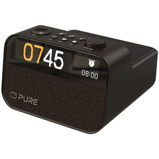 Pure - Moment Charge - The Ambient Sleep Companion with Wireless Charging - Coffee Black - High Quality Digital Radio - Avvenice^ Audio