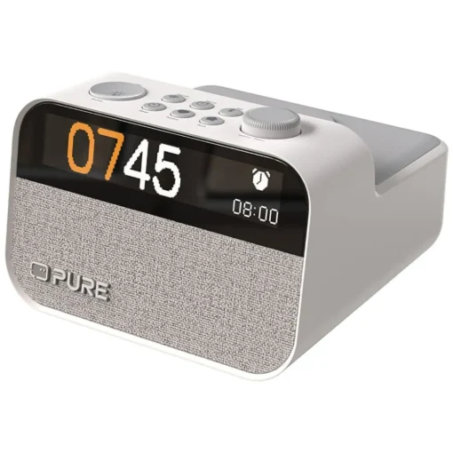 Pure - Moment Charge - The Ambient Sleep Companion with Wireless Charging - Cotton White - High Quality Digital Radio - Avvenice