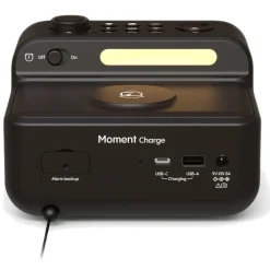 Pure - Moment Charge - The Ambient Sleep Companion with Wireless Charging - Coffee Black - High Quality Digital Radio - Avvenice^ Audio