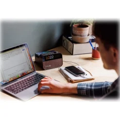 Pure - Moment Charge - The Ambient Sleep Companion with Wireless Charging - Coffee Black - High Quality Digital Radio - Avvenice^ Audio