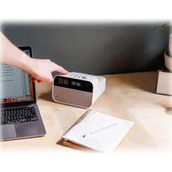 Pure - Moment Charge - The Ambient Sleep Companion with Wireless Charging - Cotton White - High Quality Digital Radio - Avvenice