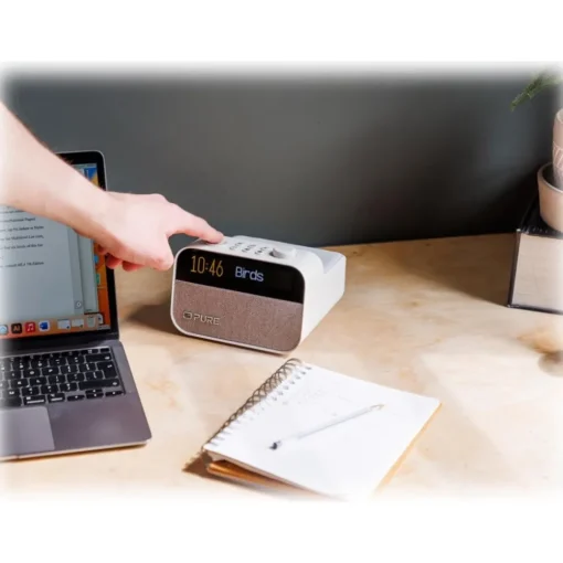 Pure - Moment Charge - The Ambient Sleep Companion with Wireless Charging - Cotton White - High Quality Digital Radio - Avvenice