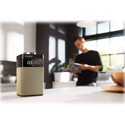 Pure - Pop Midi S - Gold - Compact and Portable DAB/DAB+/FM Radio with Bluetooth - High Quality Digital Radio - Avvenice^ Audio