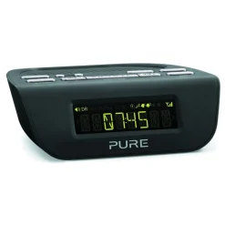 Pure - Siesta Mi Series 2 - Black - Bedside DAB and FM Digital Radio - High Quality Digital Radio - Avvenice^ Audio