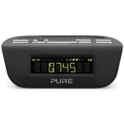 Pure - Siesta Mi Series 2 - Black - Bedside DAB and FM Digital Radio - High Quality Digital Radio - Avvenice^ Audio
