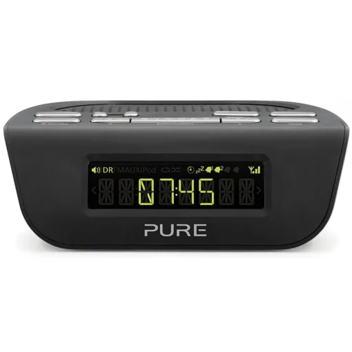 Pure - Siesta Mi Series 2 - Black - Bedside DAB and FM Digital Radio - High Quality Digital Radio - Avvenice^ Audio