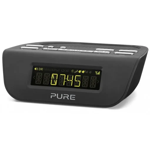 Pure - Siesta Mi Series 2 - Black - Bedside DAB and FM Digital Radio - High Quality Digital Radio - Avvenice^ Audio