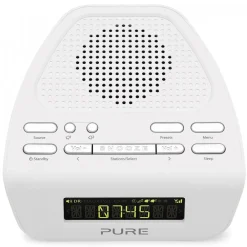 Pure - Siesta Mi Series 2 - White - Bedside DAB and FM Digital Radio - High Quality Digital Radio - Avvenice