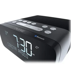 Pure - Siesta Rise S - Graphite - Bedside DAB+/FM Alarm Clock Radio with Bluetooth - High Quality Digital Radio - Avvenice^ Audio