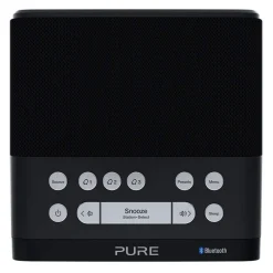 Pure - Siesta Rise S - Graphite - Bedside DAB+/FM Alarm Clock Radio with Bluetooth - High Quality Digital Radio - Avvenice^ Audio