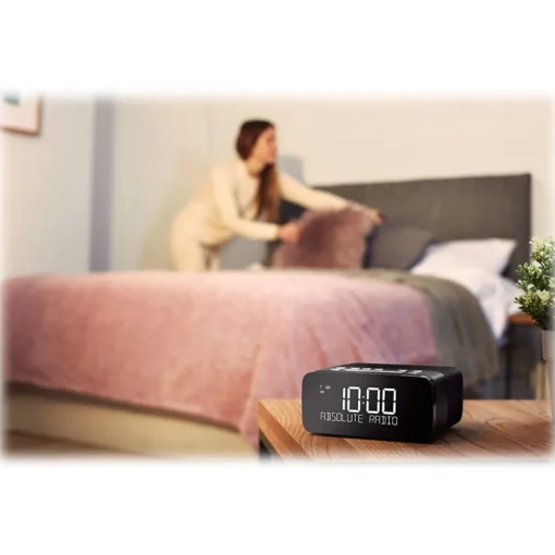 Pure - Siesta Rise S - Graphite - Bedside DAB+/FM Alarm Clock Radio with Bluetooth - High Quality Digital Radio - Avvenice^ Audio