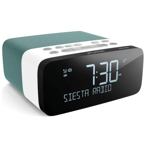 Pure - Siesta Rise S - Mint - Bedside DAB+/FM Alarm Clock Radio with Bluetooth - High Quality Digital Radio - Avvenice^ Audio