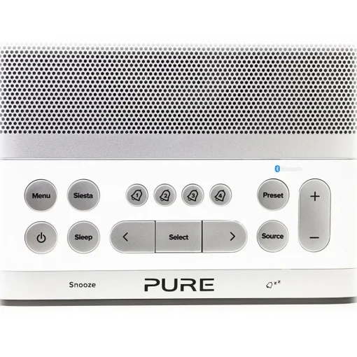 Pure - Siesta S6 - Polar - Premium DAB+/FM Alarm Clock Radio with Bluetooth and CrystalVue+ - High Quality Digital Radio - Avvenice^ Audio