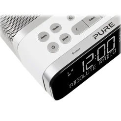 Pure - Siesta S6 - Polar - Premium DAB+/FM Alarm Clock Radio with Bluetooth and CrystalVue+ - High Quality Digital Radio - Avvenice^ Audio
