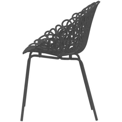 Qeeboo - Bacana Chair Indoor/Outdoor Set of 2 Pieces - Black - Chair by Estudio Campana - Furnishing - Home - Avvenice