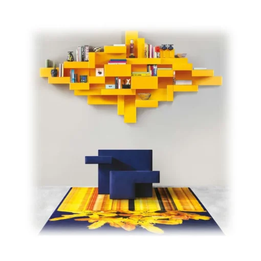 Qeeboo - Carpet Glitch Yellow Rectangular - Rectangular - Carpet by Richard Hutten - Furnishing - Home - Avvenice^ Furnishings