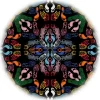 Qeeboo - Carpet Let’s Dance Human Traces Dark Round - Round - Carpet by Nynke Tynagel - Furnishing - Home - Avvenice^ Furnishings
