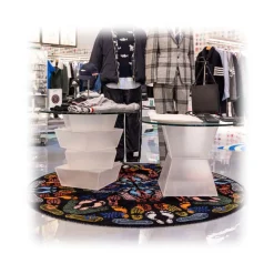 Qeeboo - Carpet Let’s Dance Human Traces Dark Round - Round - Carpet by Nynke Tynagel - Furnishing - Home - Avvenice^ Furnishings