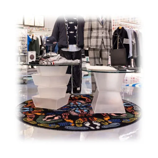 Qeeboo - Carpet Let’s Dance Human Traces Dark Round - Round - Carpet by Nynke Tynagel - Furnishing - Home - Avvenice^ Furnishings