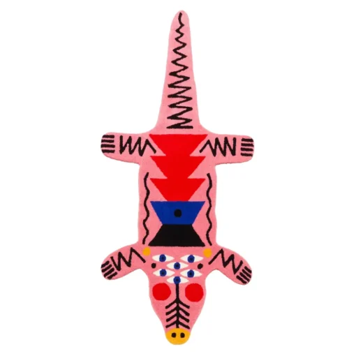 Qeeboo - Carpet Oggian Crocopink L (Shaped) - Carpet by Marco Oggian - Furnishing - Home - Avvenice^ Furnishings