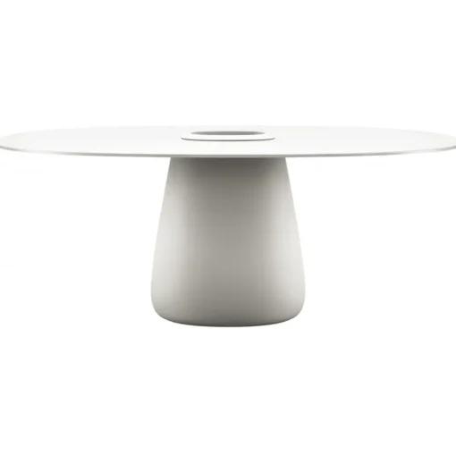 Qeeboo - Cobble Table 190 HPL Bucket - White Warm - Table by Elisa Giovannoni - Furnishing - Home - Avvenice