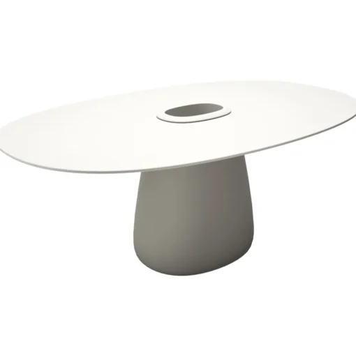 Qeeboo - Cobble Table 190 HPL Bucket - White Warm - Table by Elisa Giovannoni - Furnishing - Home - Avvenice