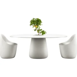 Qeeboo - Cobble Table 190 HPL Bucket - White Warm - Table by Elisa Giovannoni - Furnishing - Home - Avvenice