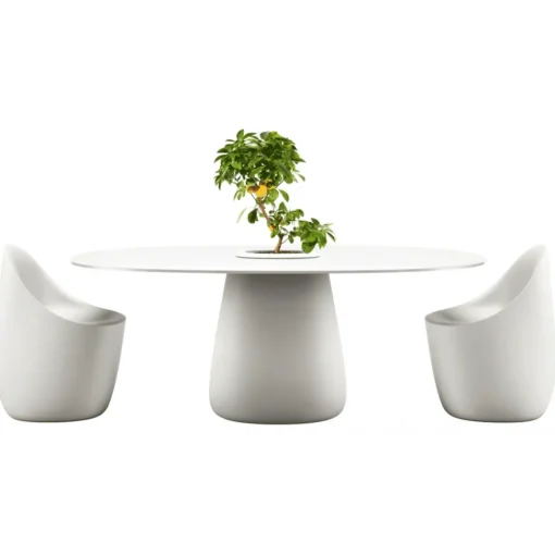 Qeeboo - Cobble Table 190 HPL Bucket - White Warm - Table by Elisa Giovannoni - Furnishing - Home - Avvenice