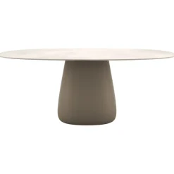 Qeeboo - Cobble Table Top 190 cm Gress Stoneware - Ivory - Table by Elisa Giovannoni - Furnishing - Home - Avvenice