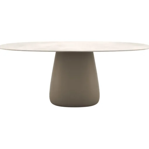Qeeboo - Cobble Table Top 190 cm Gress Stoneware - Ivory - Table by Elisa Giovannoni - Furnishing - Home - Avvenice