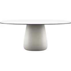 Qeeboo - Cobble Table Top 190 cm HPL - Warm White Black Stratified - Table by Elisa Giovannoni - Furnishing - Home - Avvenice^ Furnishings
