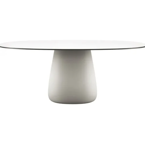 Qeeboo - Cobble Table Top 190 cm HPL - Warm White Black Stratified - Table by Elisa Giovannoni - Furnishing - Home - Avvenice^ Furnishings