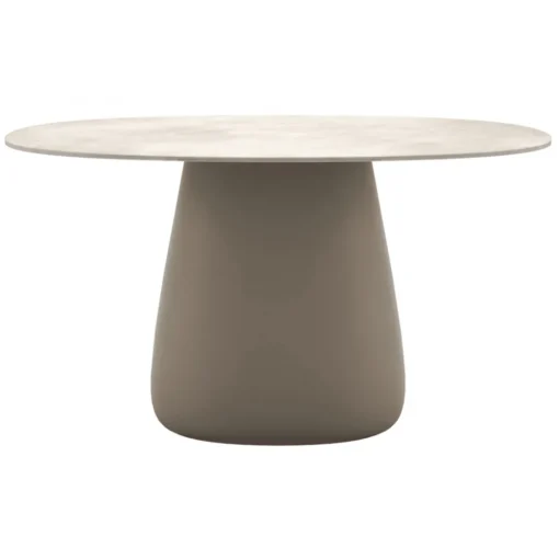 Qeeboo - Cobble Table Top 135 cm Stoneware - Ivory - Table by Elisa Giovannoni - Furnishing - Home - Avvenice^ Furnishings