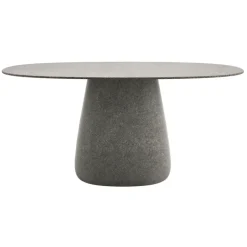 Qeeboo - Cobble Table Top 160 cm Stoneware - Grey Mix - Table by Elisa Giovannoni - Furnishing - Home - Avvenice^ Furnishings