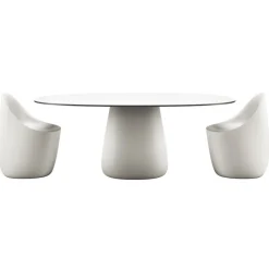 Qeeboo - Cobble Table Top 190 cm HPL - Warm White Black Stratified - Table by Elisa Giovannoni - Furnishing - Home - Avvenice^ Furnishings