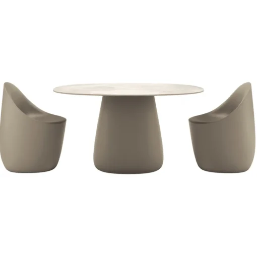 Qeeboo - Cobble Table Top 135 cm Stoneware - Ivory - Table by Elisa Giovannoni - Furnishing - Home - Avvenice^ Furnishings