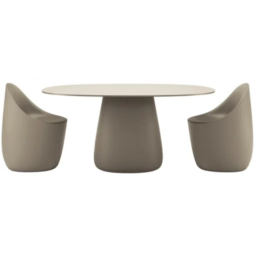 Qeeboo - Cobble Table Top 160 cm HPL - White Warm - Table by Elisa Giovannoni - Furnishing - Home - Avvenice^ Furnishings