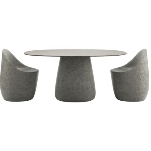 Qeeboo - Cobble Table Top 160 cm Stoneware - Grey Mix - Table by Elisa Giovannoni - Furnishing - Home - Avvenice^ Furnishings