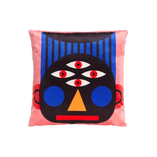 Qeeboo - Cushion Oggian Face (45x45cm) - Pillow by Marco Oggian - Furnishing - Home - Avvenice^ Furnishings