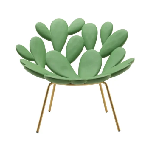 Qeeboo - Filicudi Armchair - Green Balsam Brass - Armchair by Marcantonio - Furnishing - Home - Avvenice^ Furnishings