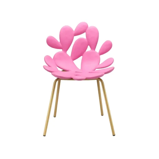 Qeeboo - Filicudi Chair - Set of 2 Pieces - Bright Pink Brass - Chair by Marcantonio - Furnishing - Home - Avvenice
