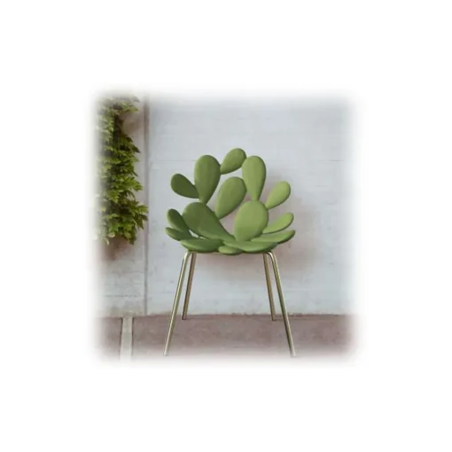 Qeeboo - Filicudi Chair - Set of 2 Pieces - Balsam Green Brass - Chair by Stefano Giovannoni - Furnishing - Home - Avvenice