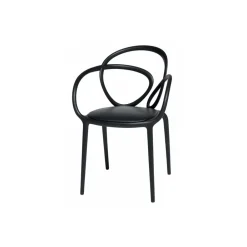 Qeeboo - Loop Chair with Cushion Set of 2 Pieces - Black - Chair by Front - Furnishing - Home - Avvenice